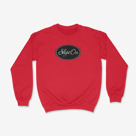 Red Velvet Embroidered Crewneck